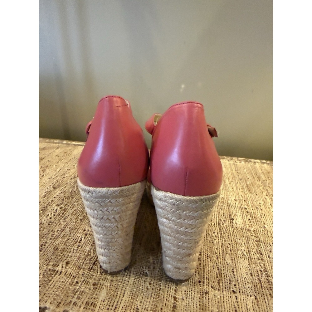 Michael Kors Heels Womens‎ 10M Flora Strappy Wedge Espadrille Coral Pink - Picture 12 of 13